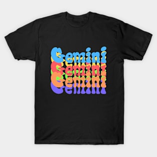 Rainbow Popart Gemini T-Shirt